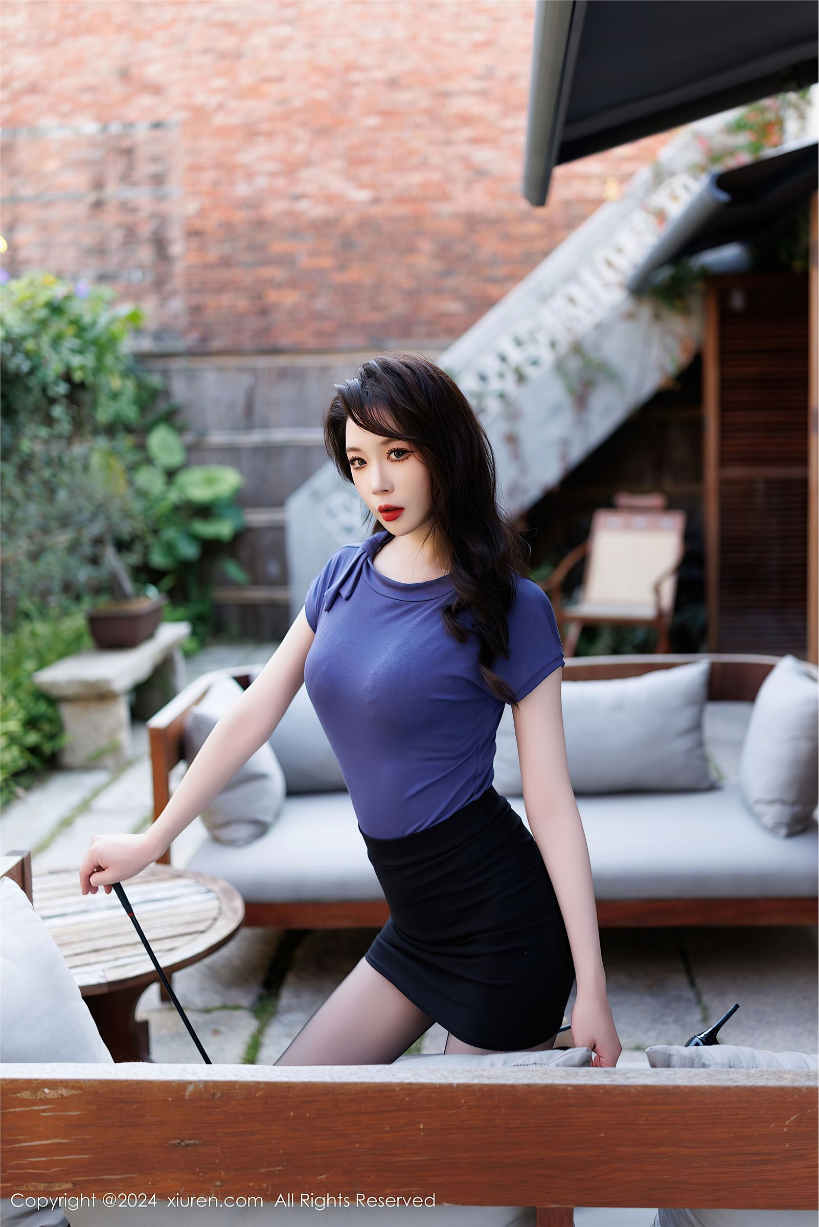 梦心玥性感黑丝写真